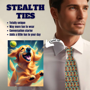 Golden Retriever Stealth Neck Tie Krawatte