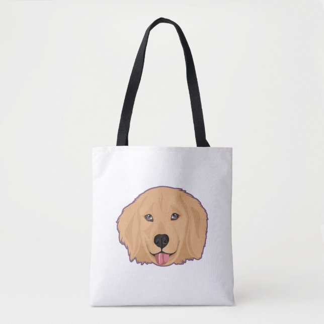Golden Retriever Sticker Tasche (Vorderseite)