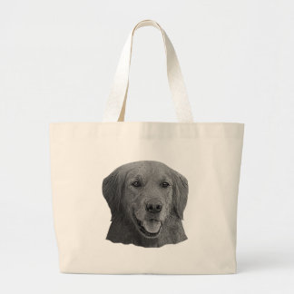 Golden retriever-stilisiertes Bild Jumbo Stoffbeutel