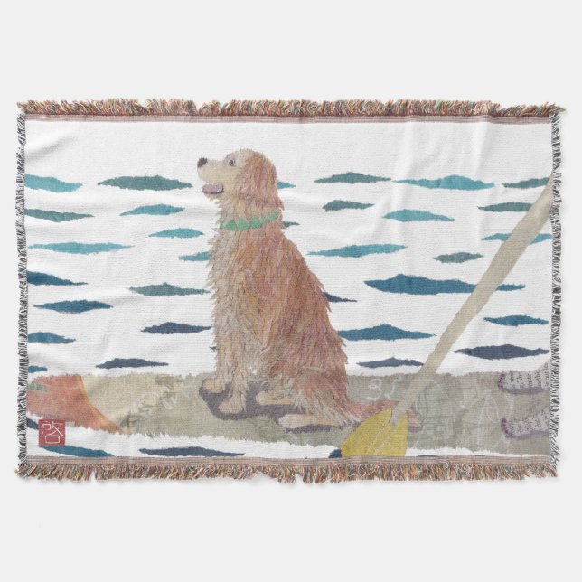 Golden retriever, Strand-Hund Decke (Vorderseite)