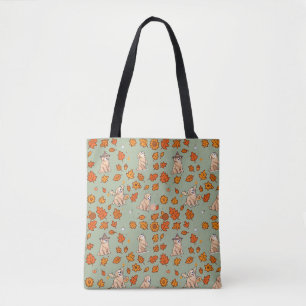 Golden Retriever-Tasche Süßer Halloween-Blumenstra Tasche