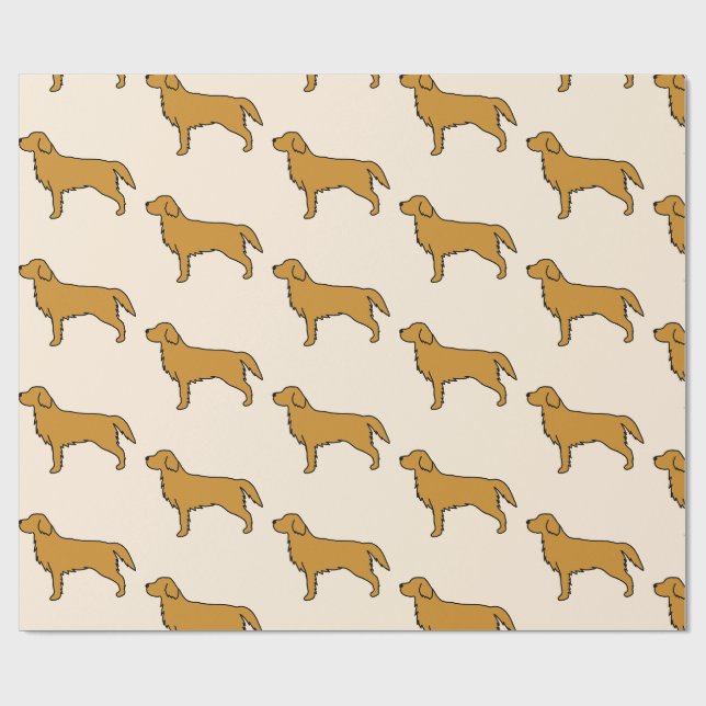 Golden Retriever Taschentücher  Geschenkpapier (Flach)