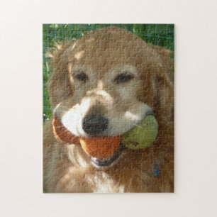 Golden Retriever & Tennisbälle Puzzle