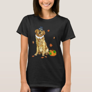 Golden Retriever Thanksgiving Pilger Truthahn Männ T-Shirt