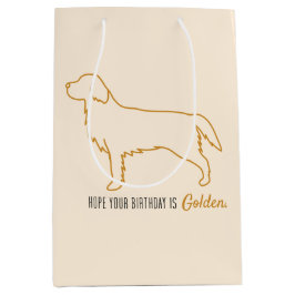 Golden Retriever Tissue Paper  Mittlere Geschenktüte