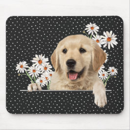 Golden Retriever und Daisies Mousepad