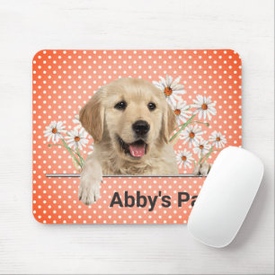 Golden Retriever und Daisies Mousepad