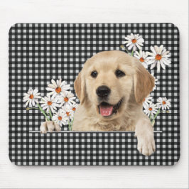 Golden Retriever und Daisies Mousepad