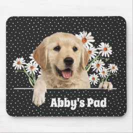 Golden Retriever und Daisies Mousepad
