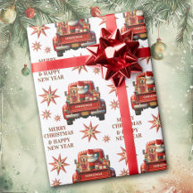 Golden Retriever und Santa Retro-LKW Weihnachten