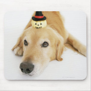 Golden retriever und Verzierung Mousepad