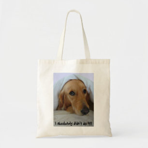 Golden retriever, unschuldig!! tragetasche