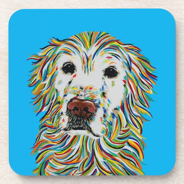 GOLDEN RETRIEVER-UNTERSETZER GETRÄNKEUNTERSETZER (Vorderseite)
