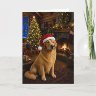 Golden Retriever Urlaub  Feiertagskarte