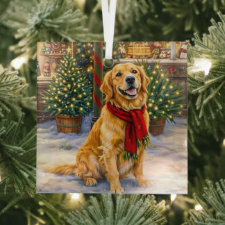 Golden Retriever Urlaub Ornament Aus Glas