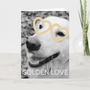 Golden Retriever VALENTINE Grußkarte Feiertagskarte