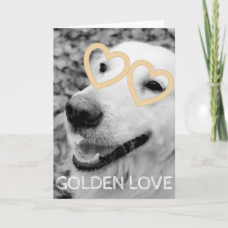 Golden Retriever VALENTINE Grußkarte Feiertagskarte