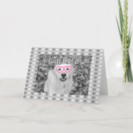 Golden Retriever VALENTINE Grußkarte Feiertagskarte