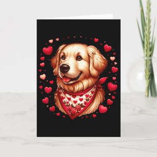 Golden Retriever Valentine Herzen Hund Karte