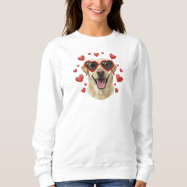 Golden Retriever Valentine Oil Painting Dog Portra Sweatshirt