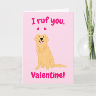 Golden Retriever Valentinskarte Feiertagskarte