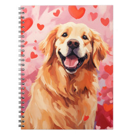 Golden Retriever Valentinstag Notizblock