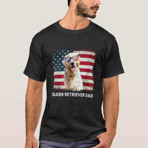 Golden Retriever Vater Amerikanische Flagge Der 4. T-Shirt