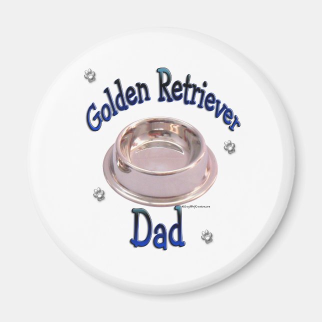 Golden Retriever Vater - Magnet (Vorne)