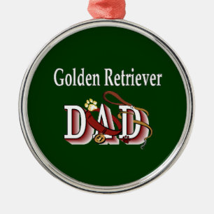 Golden Retriever Vater Ornament Aus Metall