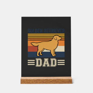 Golden Retriever Vater Retro Hund Acrylschild