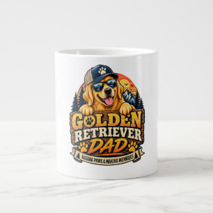 Golden Retriever Vater Retro Vintage Sonnenunterga Jumbo-Tasse