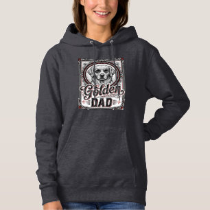 Golden Retriever Vater Vintage Gravur Design_1 Hoodie