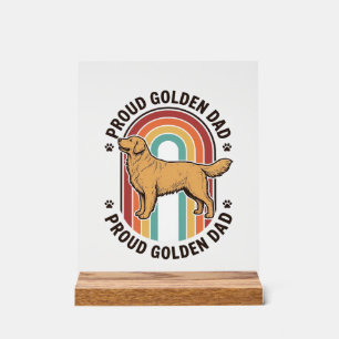 Golden Retriever Vater Vintage Gravur Hunde Liebha Acrylschild