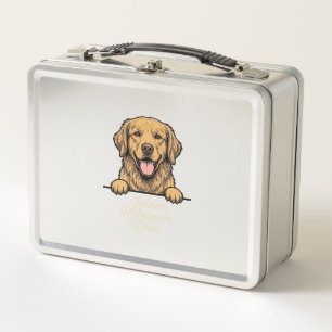 Golden Retriever Vater Vintage Gravur Metall Brotdose