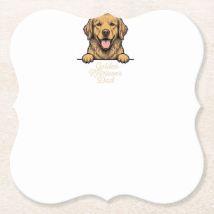 Golden Retriever Vater Vintage Gravur Untersetzer