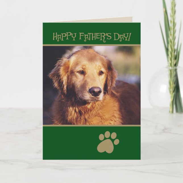 Golden Retriever Vatertag Card Karte (Vorderseite)