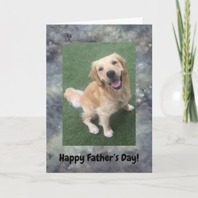 Golden Retriever Vatertag Card Karte (Vorderseite)