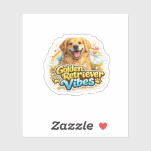 Golden Retriever Vibes Aufkleber