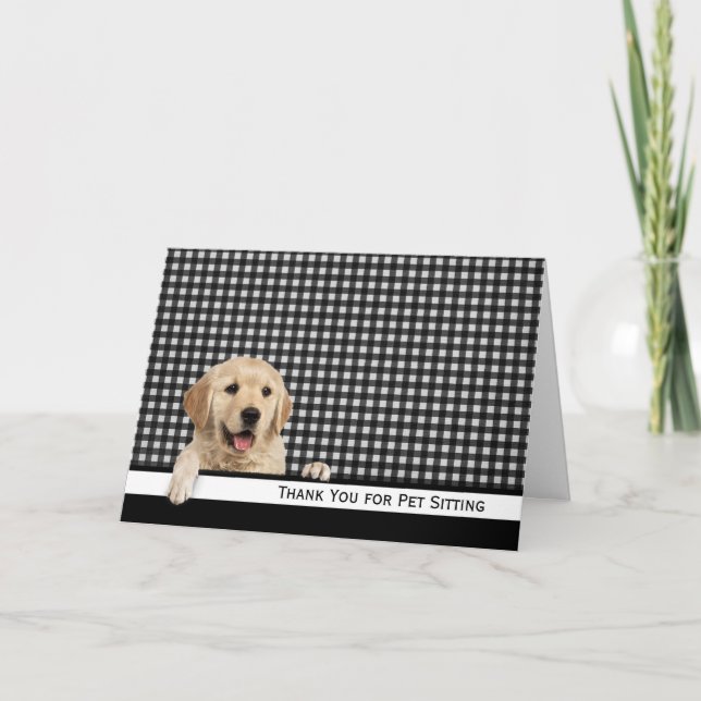 Golden Retriever Vielen Dank für Ihre Anwesenheit  Dankeskarte (Vorderseite)