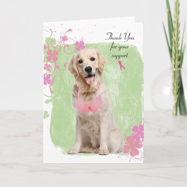 Golden Retriever Vielen Dank Karte (Vorderseite)