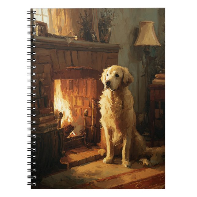 Golden Retriever von Hearth Notebook Notizblock (Vorderseite)