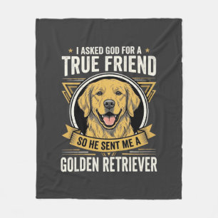 Golden Retriever Wahrer Freund Hund Fleecedecke