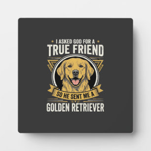 Golden Retriever Wahrer Freund Hund Fotoplatte