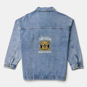 Golden Retriever Wahrer Freund Hund Jeansjacke