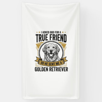 Golden Retriever Wahrer Freund Vintage Hundeliebha Banner