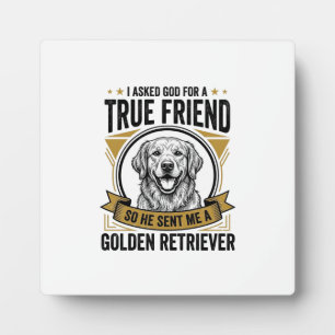 Golden Retriever Wahrer Freund Vintage Hundeliebha Fotoplatte