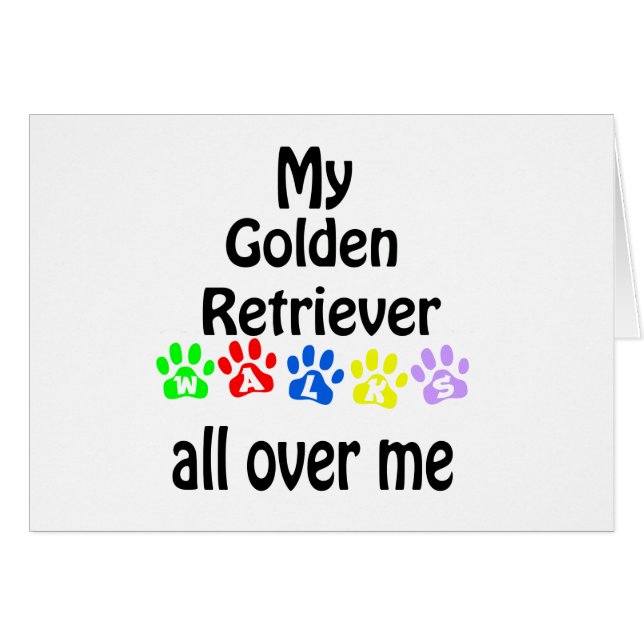 Golden Retriever Walks Design (Devant horizontal)