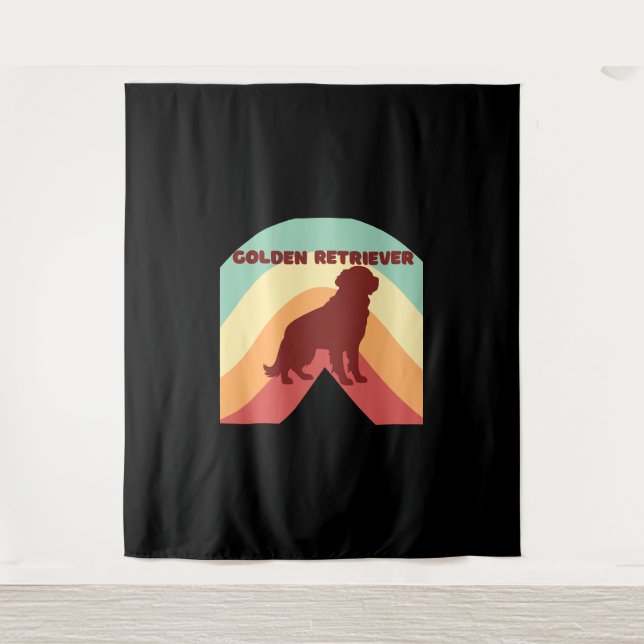 Golden Retriever  Wandteppich (Vorderseite)