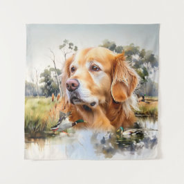 Golden Retriever Wandteppich