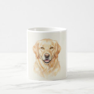 Golden Retriever Wasserfarben-Porträt Kaffeetasse